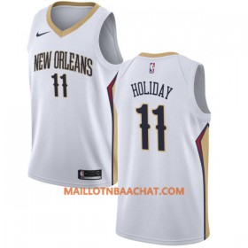 Maillot NBA New Orleans Pelicans Jrue Holiday 11 Nike 2017-18 Blanc Swingman - Homme